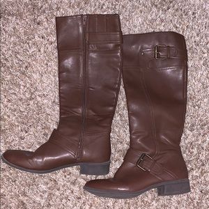 Nine West Mocha Riding Boots